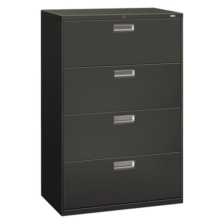 HON 36" W 4 Drawer File Cabinet, Charcoal, A4/Legal/Letter H684.L.S